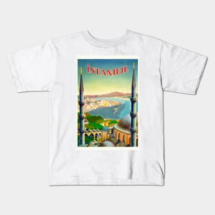 Istanbul Turkey Vintage Poster 1939 Kids T-Shirt